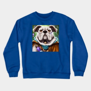 Bulldog Mage Art Print Crewneck Sweatshirt